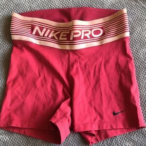 220. Nike Pro Pink Spandex Shorts size small